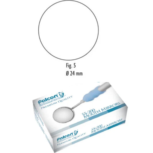 Specchietti piani acciaio inossidabille 12 pz Falcon