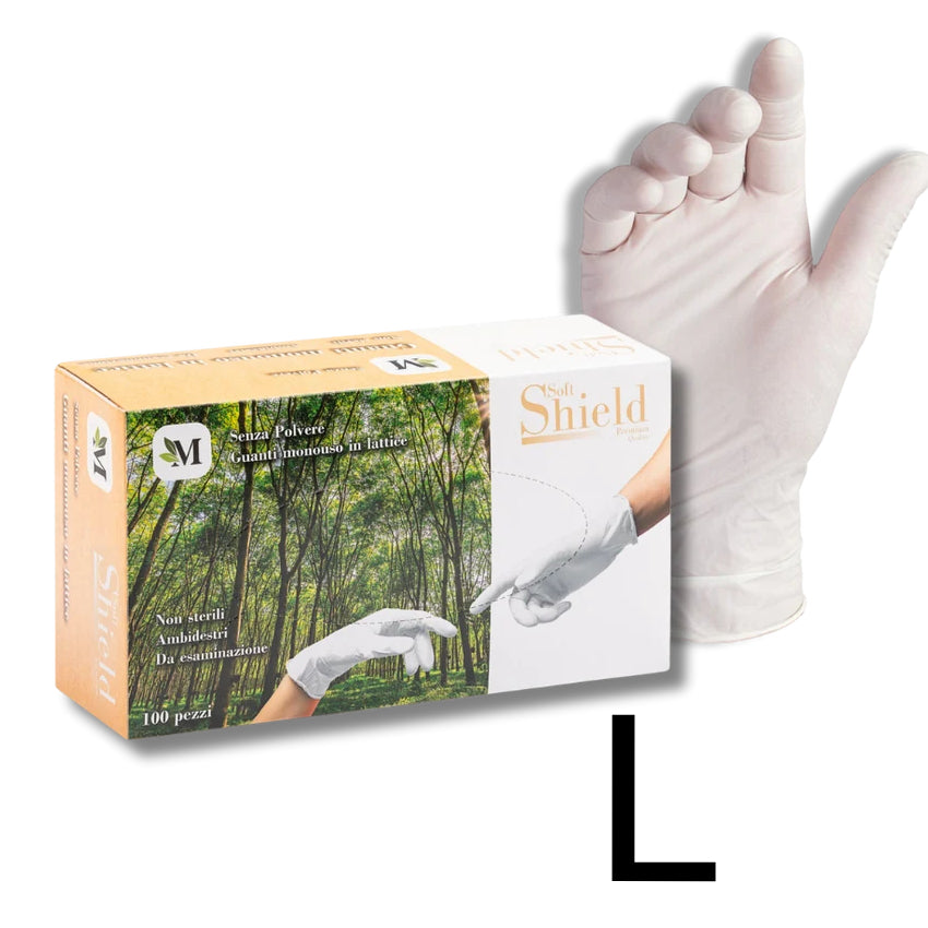 One Glove Soft Shield premium quality guanti monouso in lattice senza polvere grammatura 5.5 100pz