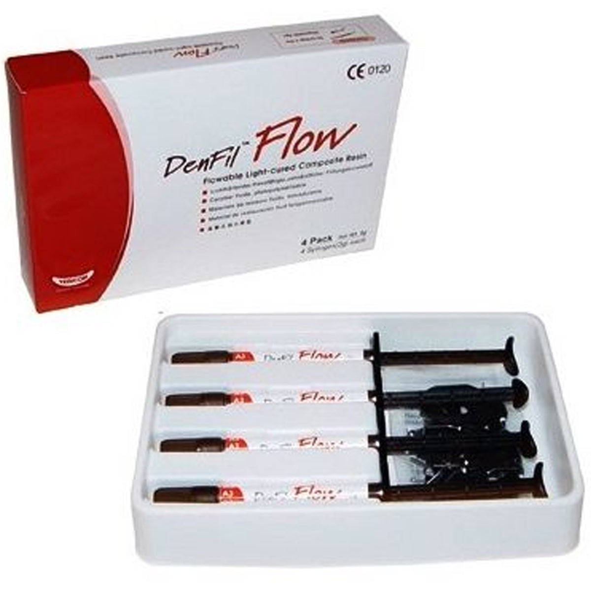 Denfil flow kit 4 siringhe da 2gr 2 di A2 e 2 di A3