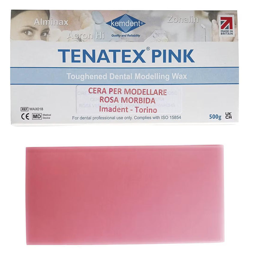 Cera modellazione dentale in fogli Tenatex Pink Kemdent 500 gr