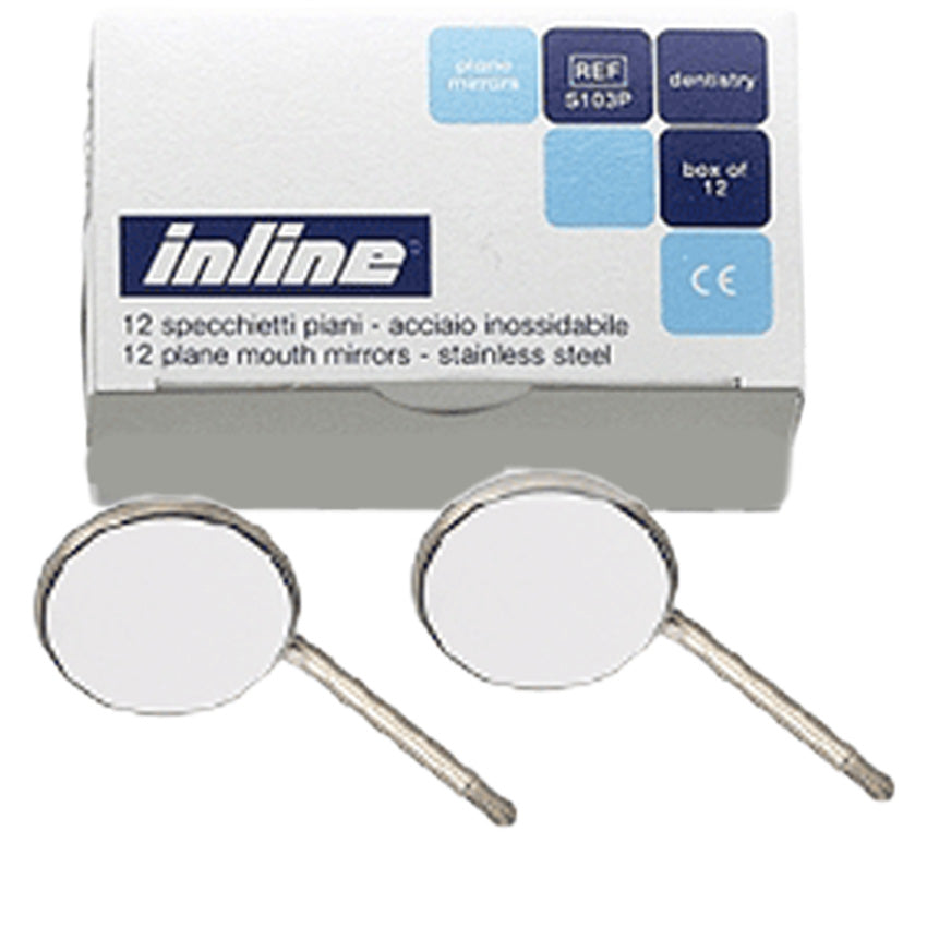 Specchietti piani acciaio inossidabille 12 pz Inline