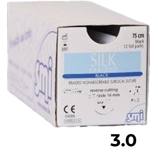 SMI Suture Seta ago tondo 12 pz