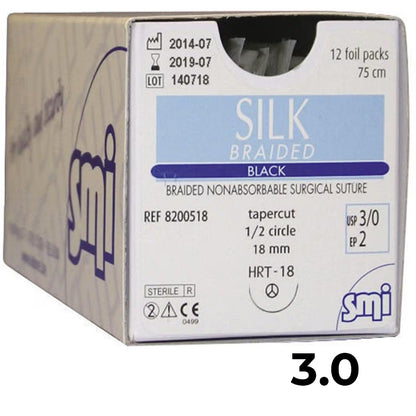 SMI Suture Seta ago tapercut 12 pz