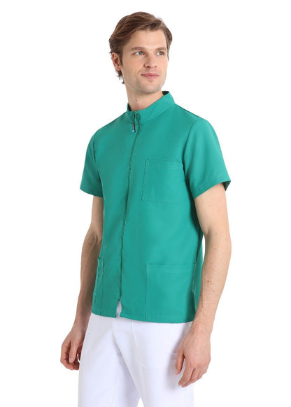 Casacca manica corta Unisex Regular Fit con cerniera quick