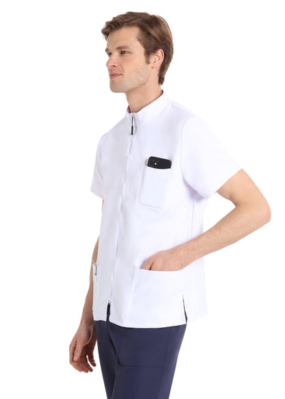 Casacca manica corta Unisex Regular Fit con cerniera quick