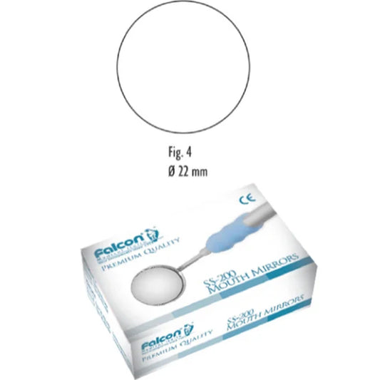 Specchietti piani acciaio inossidabille 12 pz Falcon