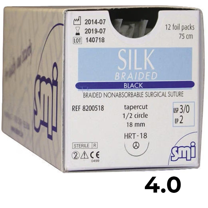 SMI Suture Seta ago tapercut 12 pz