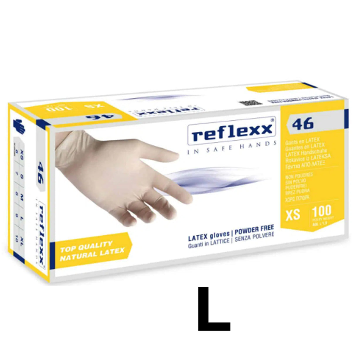 Reflexx R46 Guanti in lattice senza polvere 100pz