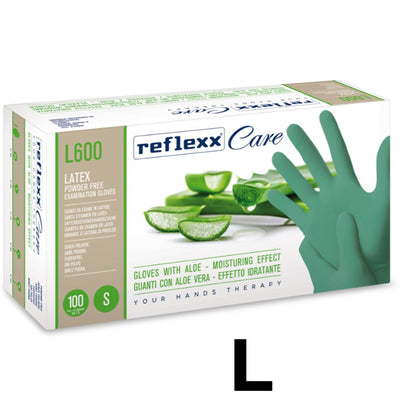 Reflexx L600/Aloe Guanti lattice con Aloe vera 100pz