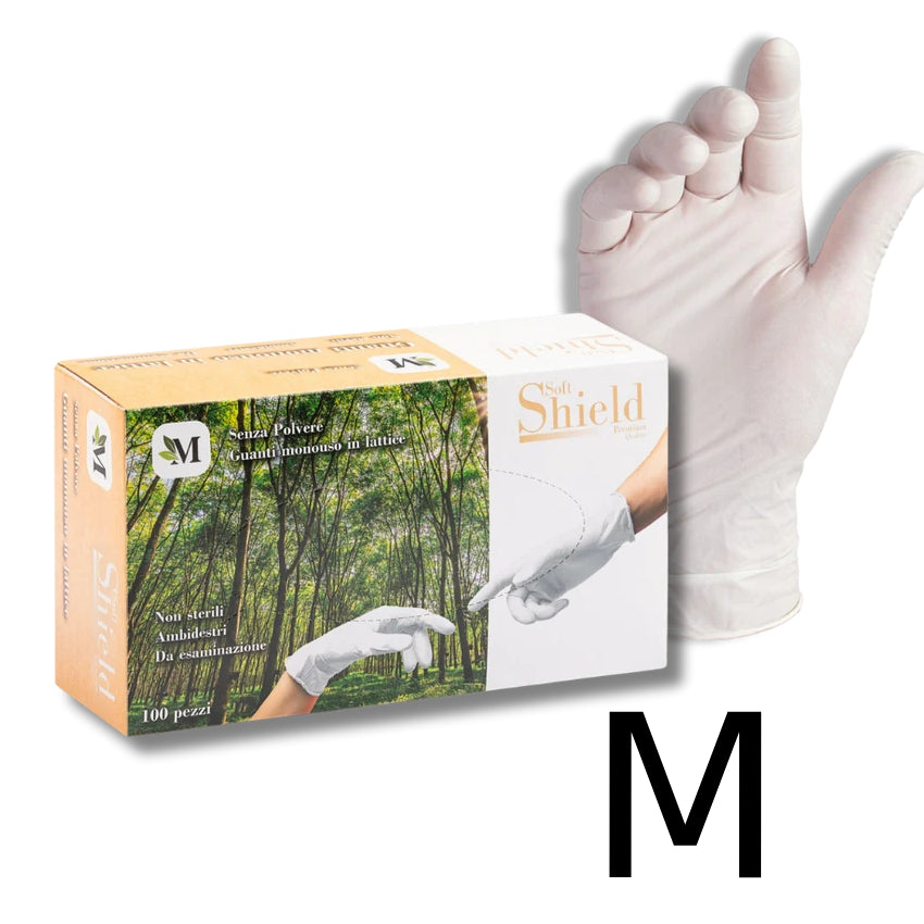 One Glove Soft Shield premium quality guanti monouso in lattice senza polvere grammatura 5.5 100pz