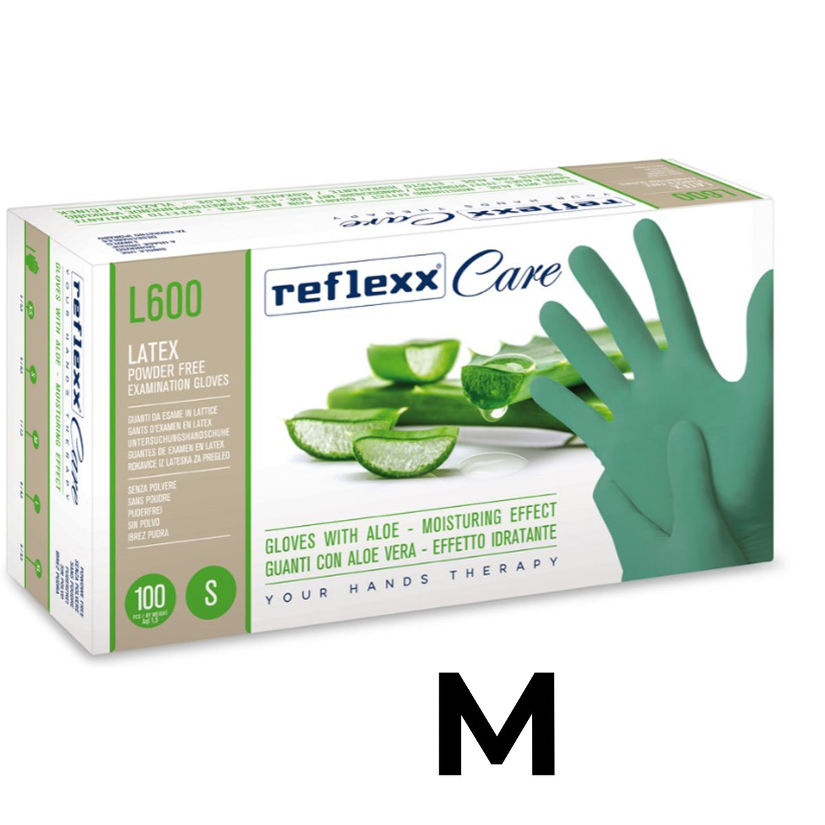 Reflexx L600/Aloe Guanti lattice con Aloe vera 100pz