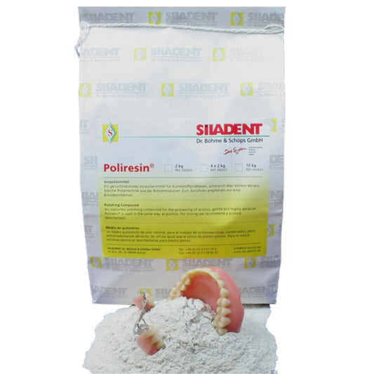Composto pre-lucidante in polvere per resine acriliche SILADENT