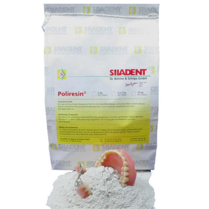 Composto pre-lucidante in polvere per resine acriliche SILADENT