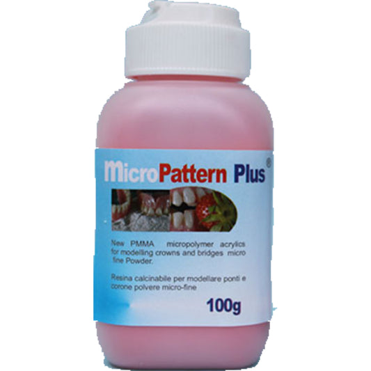 MicroPattern Plus Micropolymer resina calcinabile autopolimerizzante per modellare corone e ponti 100 gr rosa