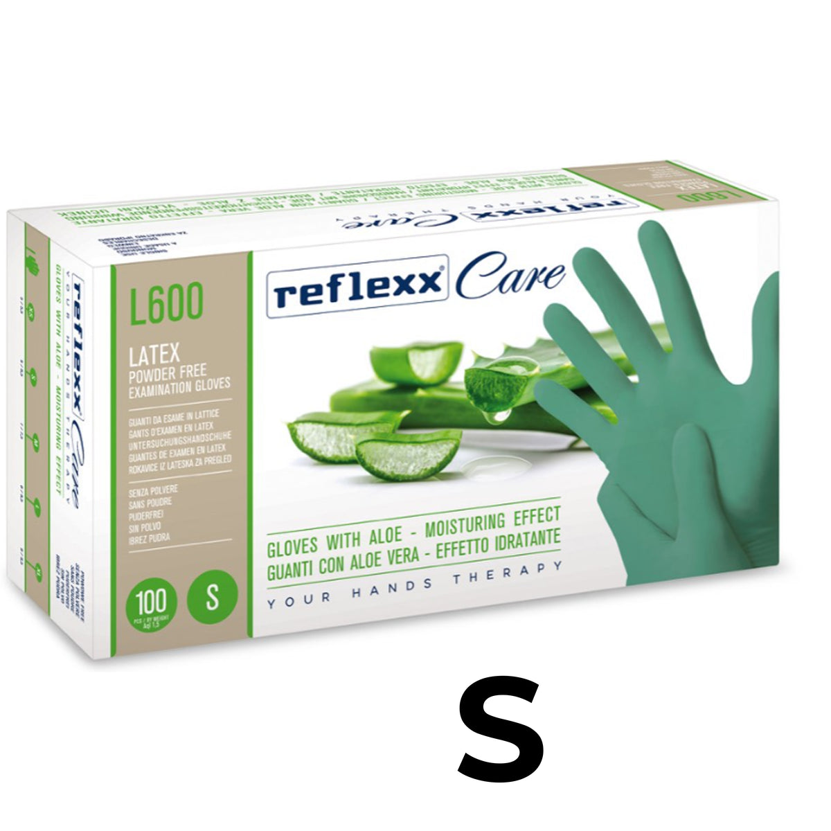Reflexx L600/Aloe Guanti lattice con Aloe vera 100pz
