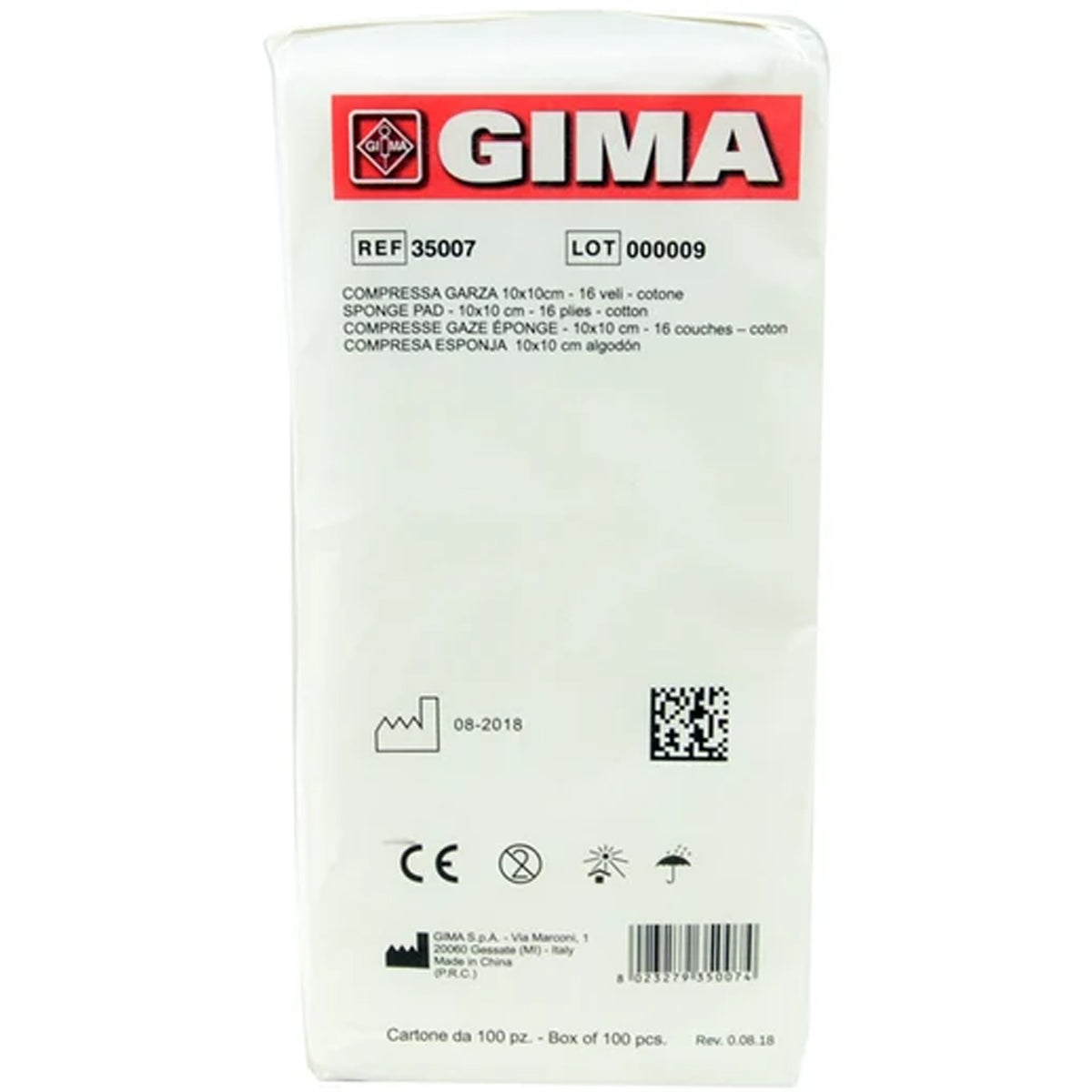 Garza cotone confezione 20x20 da 1 kg Gima
