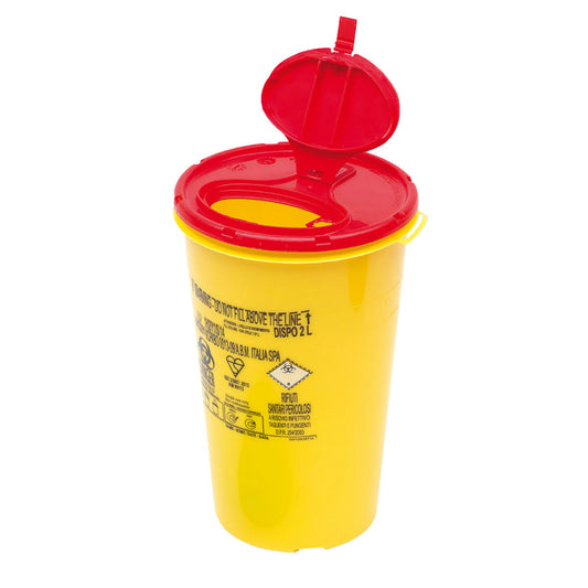 Larident contenitore per smaltimento rifiuti sanitari taglienti 2litri
