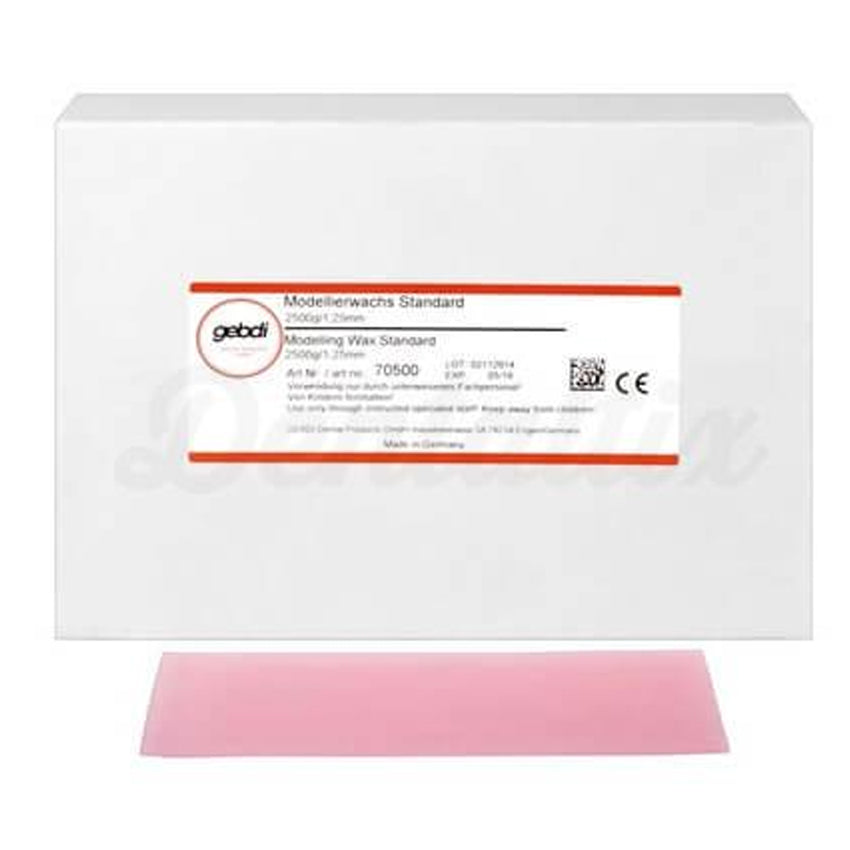 Cera in fogli da modellare per gengiva (tipo medio) 1 kg80 x 175 x 1,5 mm gebdi